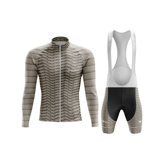 Nordvelo Chainlink Men Long Sleeve Kit - Bark front