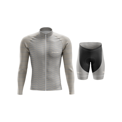 Nordvelo Chainlink Men Long Sleeve Kit - Stone front