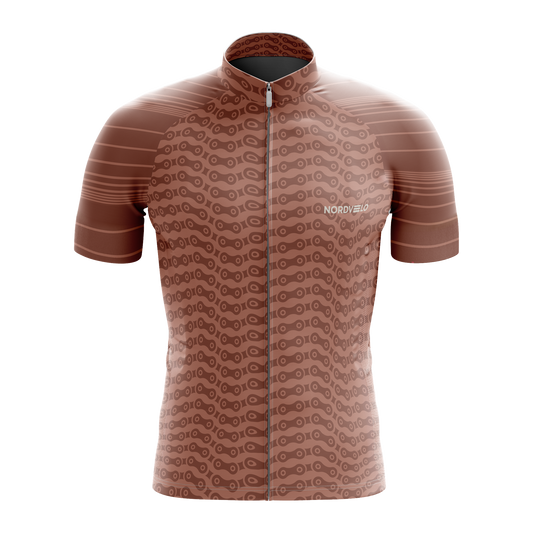 Nordvelo Chainlink Men Short Sleeve Jersey - Rust front
