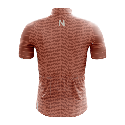 Nordvelo Chainlink Men Short Sleeve Jersey - Rust rear