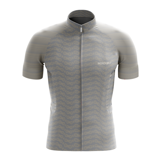 Nordvelo Chainlink Men Short Sleeve Jersey - Stone front