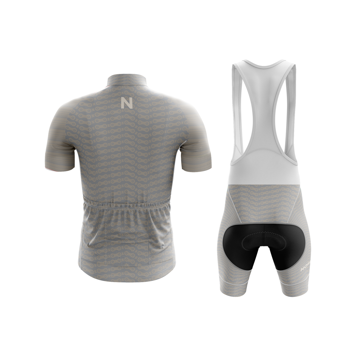 Nordvelo Chainlink Men Short Sleeve Kit - Stone rear