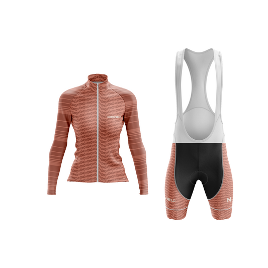 Nordvelo Chainlink Women Long Sleeve Kit - Rust front