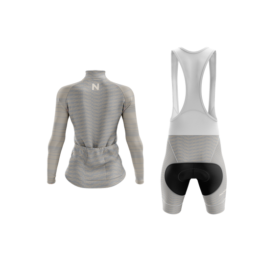 Nordvelo Chainlink Women Long Sleeve Kit - Stone rear