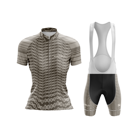 Nordvelo Chainlink Women Short Sleeve Kit - Bark front