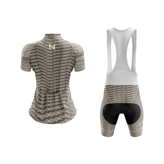 Nordvelo Chainlink Women Short Sleeve Kit - Bark rear