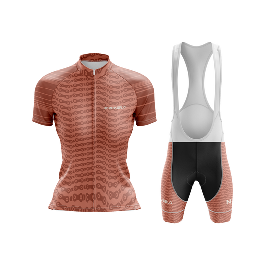 Nordvelo Chainlink Women Short Sleeve Kit - Rust front