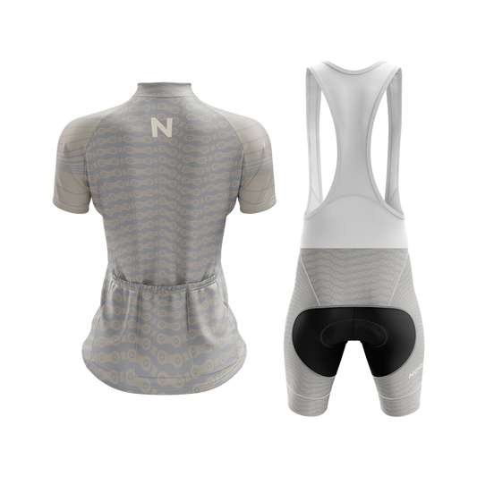 Nordvelo Chainlink Women Short Sleeve Kit - Stone rear