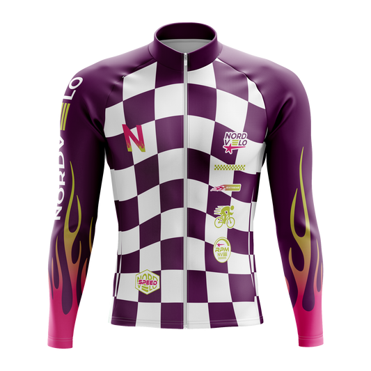 Nordvelo Circuit Men Long Sleeve Jersey - Amethyst front