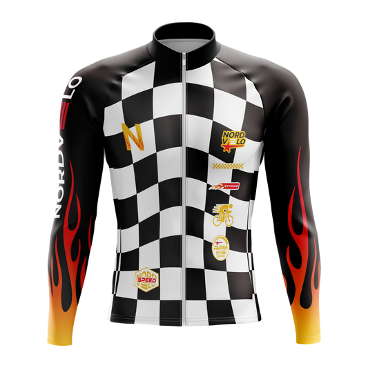 Nordvelo Circuit Men Long Sleeve Jersey - Ember front