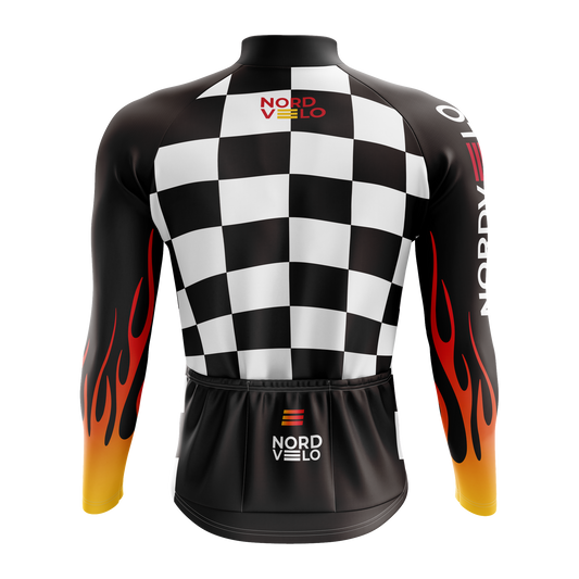 Nordvelo Circuit Men Long Sleeve Jersey - Ember rear