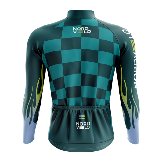 Nordvelo Circuit Men Long Sleeve Jersey - Jade rear