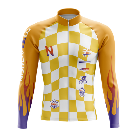 Nordvelo Circuit Men Long Sleeve Jersey - Saffron front