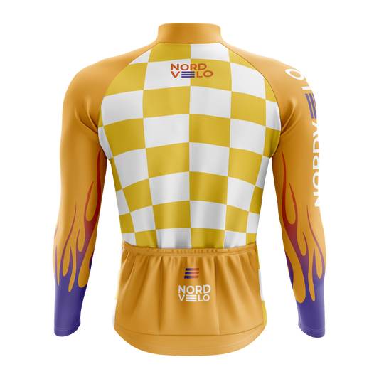 Nordvelo Circuit Men Long Sleeve Jersey - Saffron rear