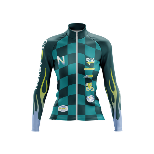 Nordvelo Circuit Women Long Sleeve Jersey - Jade front