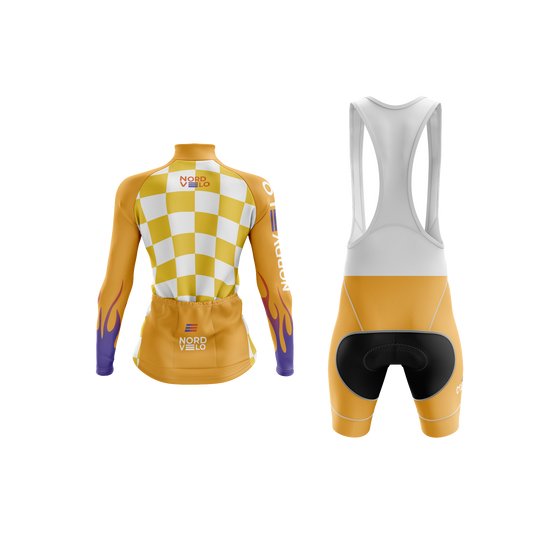 Nordvelo Circuit Women Long Sleeve Kit - Saffron rear