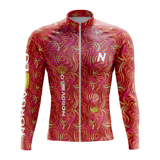 Nordvelo Contour Men Long Sleeve Jersey - Crimson front