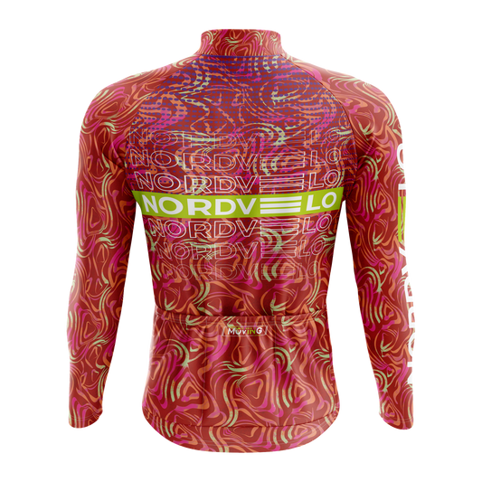 Nordvelo Contour Men Long Sleeve Jersey - Crimson rear