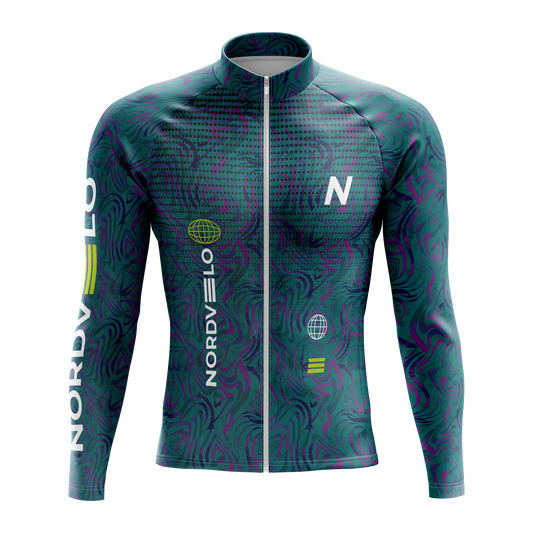 Nordvelo Contour Men Long Sleeve Jersey - Petrol front
