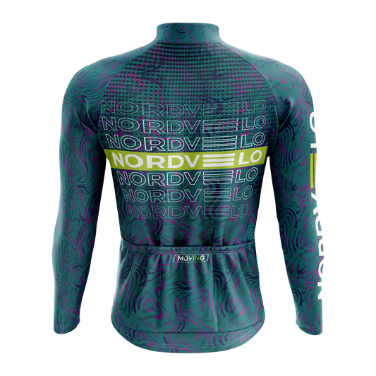 Nordvelo Contour Men Long Sleeve Jersey - Petrol rear