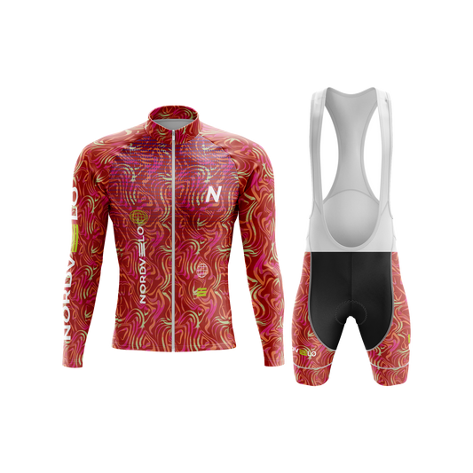 Nordvelo Contour Men Long Sleeve Kit - Crimson front
