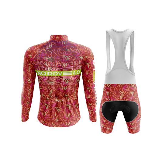 Nordvelo Contour Men Long Sleeve Kit - Crimson rear