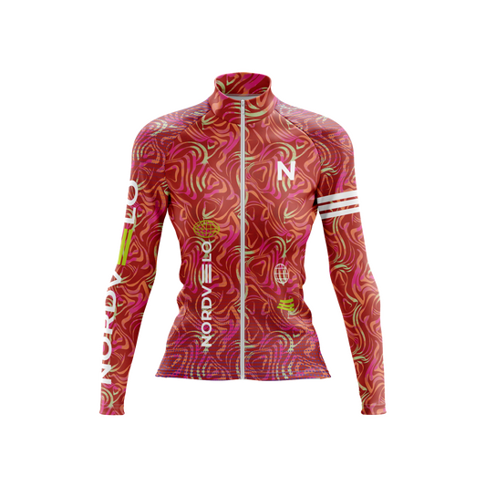 Nordvelo Contour Women Long Sleeve Jersey - Crimson front