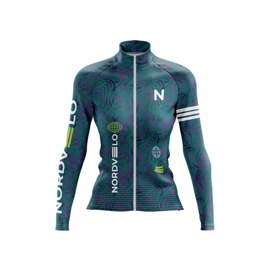 Nordvelo Contour Women Long Sleeve Jersey - Petrol front