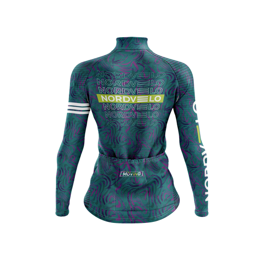Nordvelo Contour Women Long Sleeve Jersey - Petrol rear