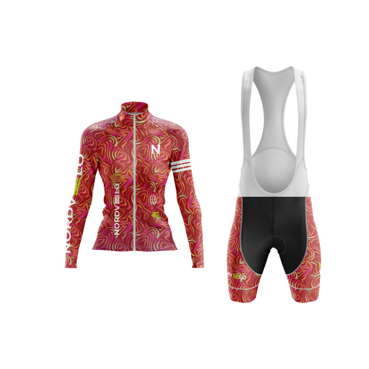 Nordvelo Contour Women Long Sleeve Kit - Crimson front