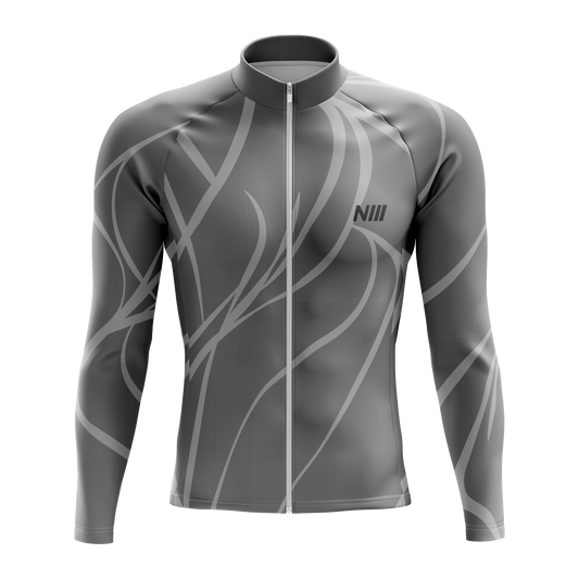Nordvelo Current Men Long Sleeve Jersey - Charcoal front