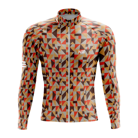 Nordvelo Geo-Tri Men Long Sleeve Jersey - Copper front