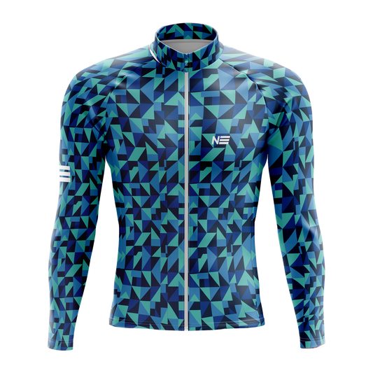 Nordvelo Geo-Tri Men Long Sleeve Jersey - Lagoon front