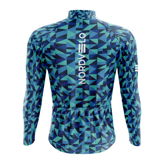 Nordvelo Geo-Tri Men Long Sleeve Jersey - Lagoon rear