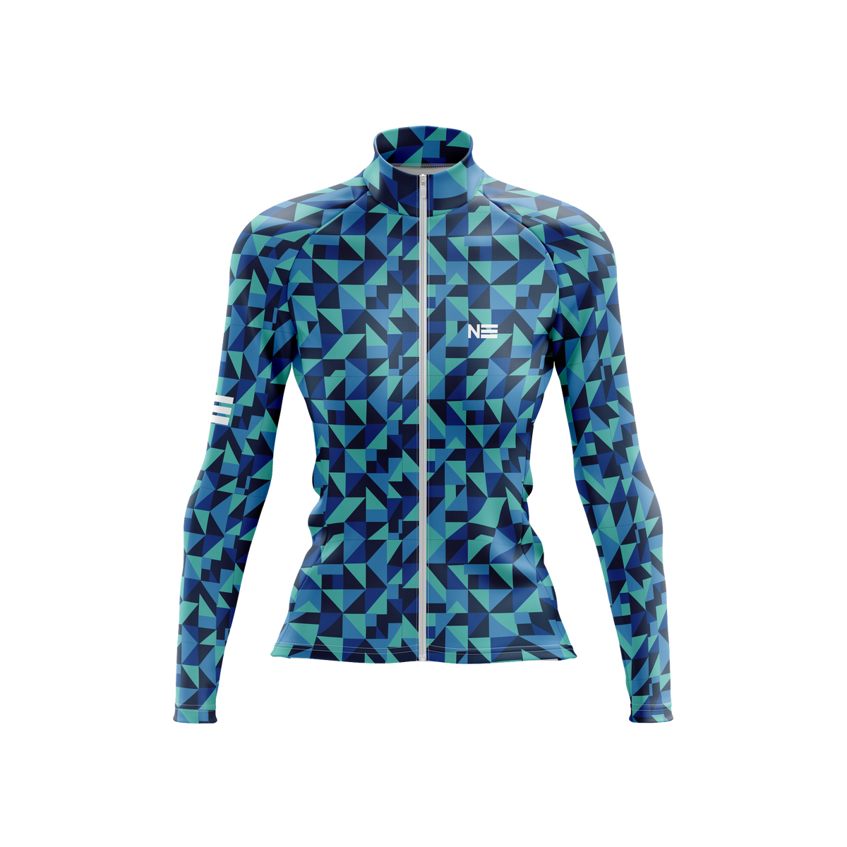 Nordvelo Geo-Tri Women Long Sleeve Jersey - Lagoon front
