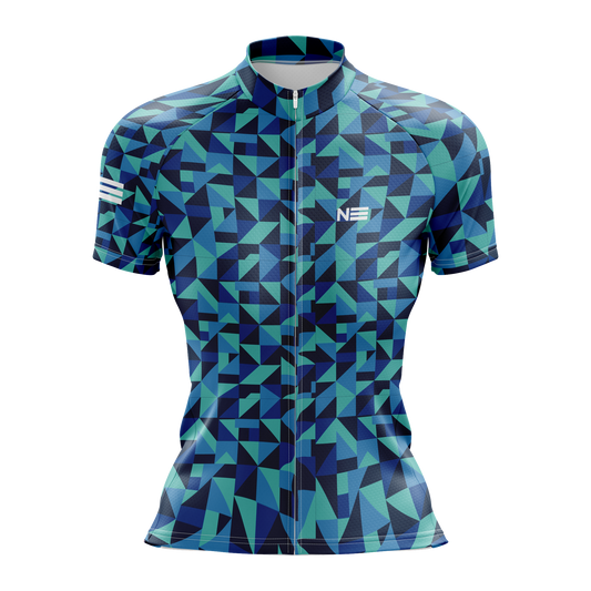 Nordvelo Geo-Tri Women Short Sleeve Jersey - Lagoon front