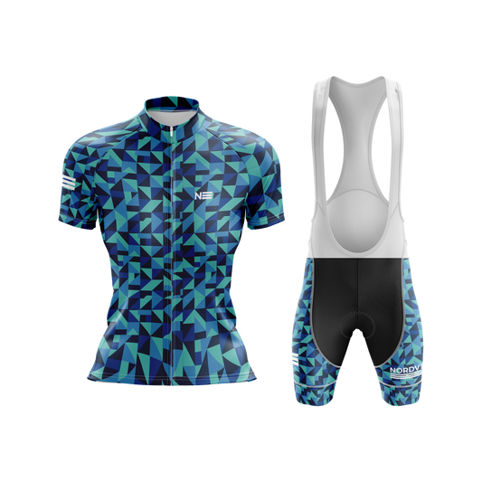 Nordvelo Geo-Tri Women Short Sleeve Kit - Lagoon front