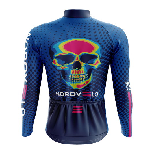 Nordvelo Halftone Men Long Sleeve Jersey - Azure rear