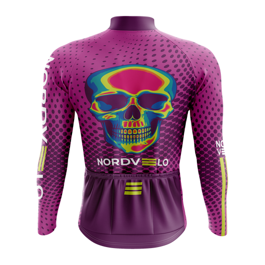 Nordvelo Halftone Men Long Sleeve Jersey - Berry rear