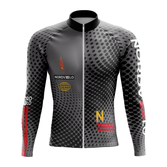 Nordvelo Halftone Men Long Sleeve Jersey - Carbon front