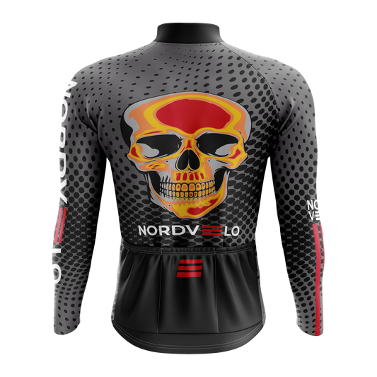 Nordvelo Halftone Men Long Sleeve Jersey - Carbon rear