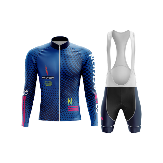 Nordvelo Halftone Men Long Sleeve Kit - Azure front