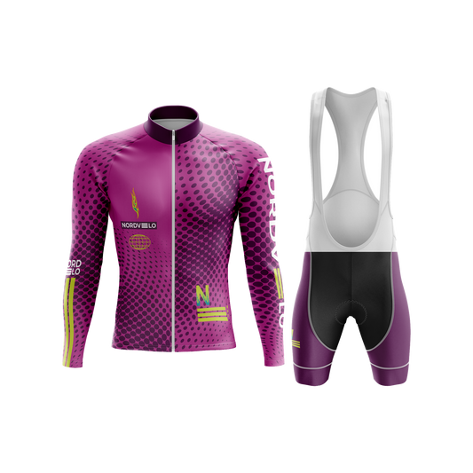Nordvelo Halftone Men Long Sleeve Kit - Berry front