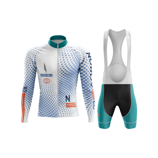 Nordvelo Halftone Men Long Sleeve Kit - Ice front