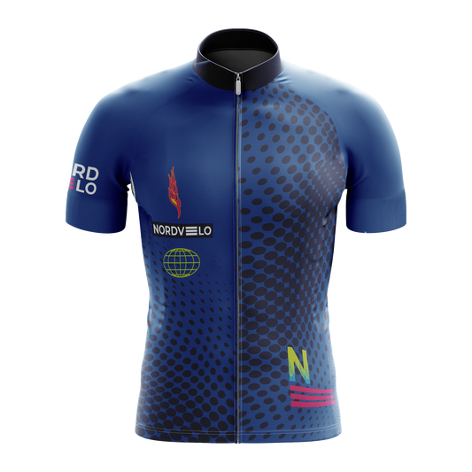 Nordvelo Halftone Men Short Sleeve Jersey - Azure front