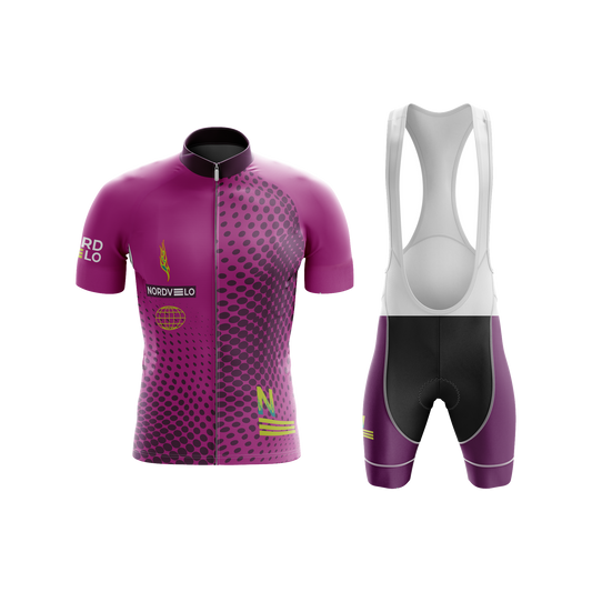 Nordvelo Halftone Men Short Sleeve Kit - Berry front