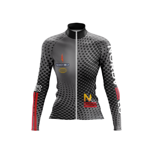 Nordvelo Halftone Women Long Sleeve Jersey - Carbon front