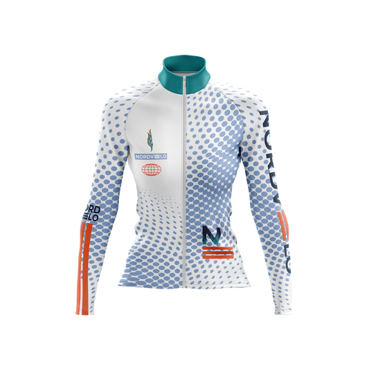 Nordvelo Halftone Women Long Sleeve Jersey - Ice front