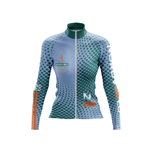 Nordvelo Halftone Women Long Sleeve Jersey - Teal front