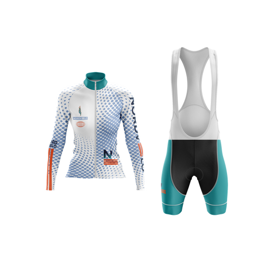Nordvelo Halftone Women Long Sleeve Kit - Ice front